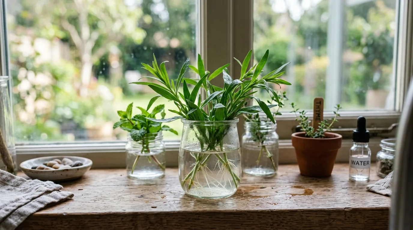 Tarragon Rooted in Water